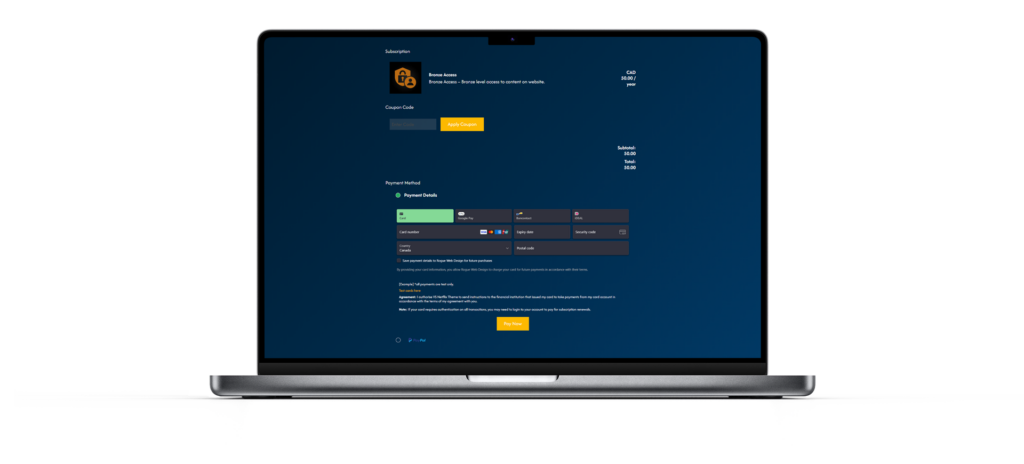 Rogue WP Payments WordPress Plugin