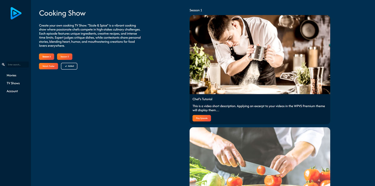 WordPress Episode TV Series Theme